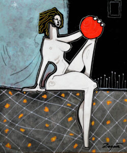Rodolfo Zagert-Esfera I-1988-mixta en papel-60 x50cm-- (2)